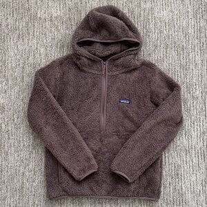 Patagonia Los Gatos Hooded Pullover 1/2 zip Size M Brown